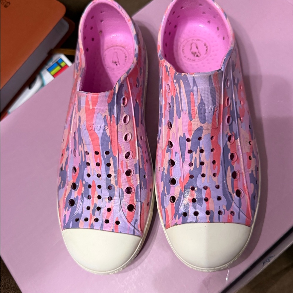 Native Kids Shoes in Pink and Purple